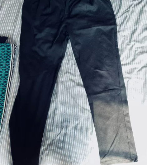 自购LOSACOS男黑色长裤，面料有一点点...