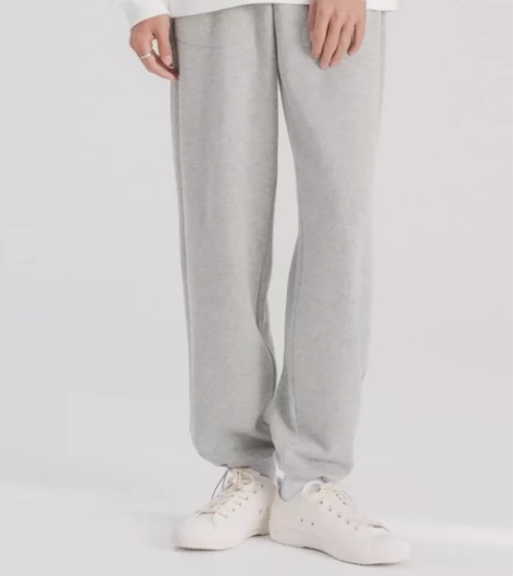 COKEIN卫裤男垂感灰色春秋直筒运动裤纯...