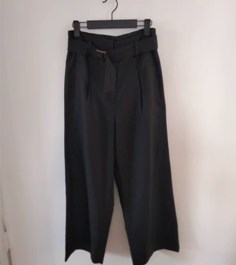 哥弟腰带亚麻休闲裤女阔腿裤，特卖会款，全新...