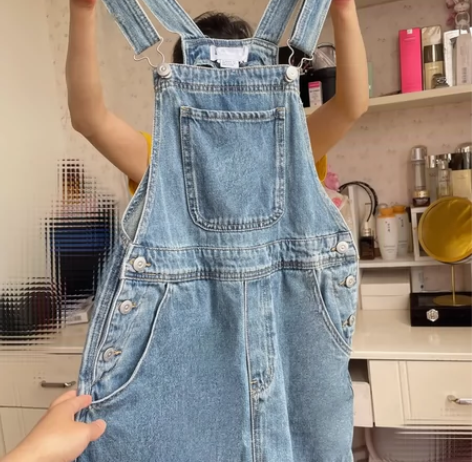 全新:UR牛仔背带裤,闲置转,实体购入、转...