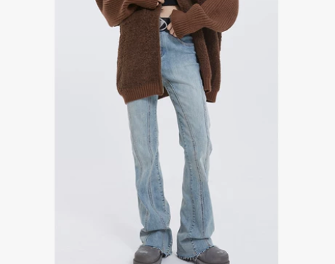 喇叭牛仔裤 显瘦喇叭牛仔裤MICHINNY...