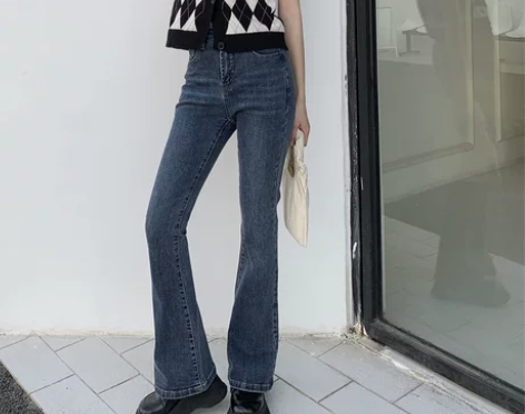 ZAVK2023春夏新品修身微喇叭欧美喇叭...