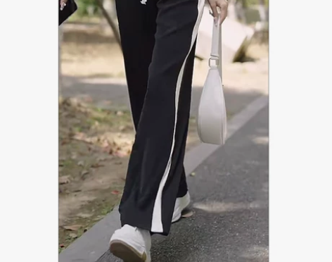 大码冰丝阔腿裤女夏季薄款胖mm显瘦休闲西装...