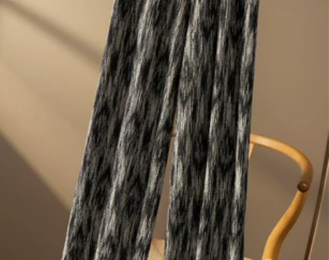 春天家 水墨三宅很出彩 任意剪压褶高腰直筒...