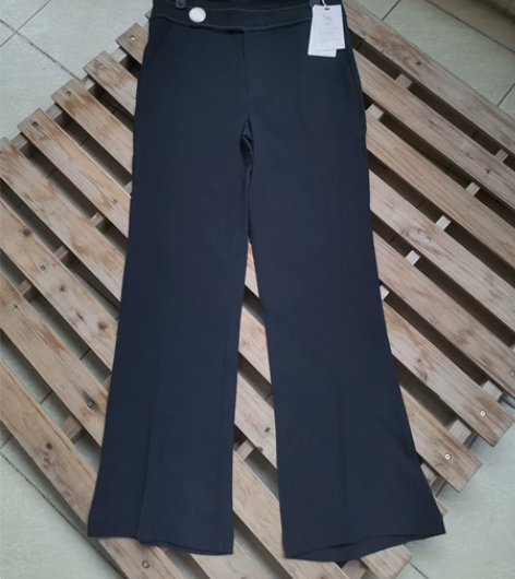 全新黑色西裤女高腰喇叭裤夏季阔腿裤西装裤长...