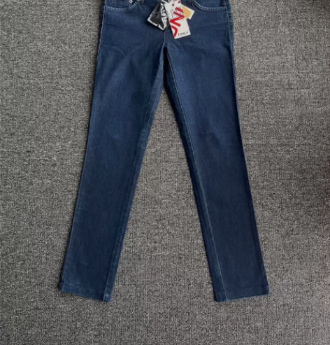 正品only牛仔裤女士深蓝色女长裤休闲弹力...