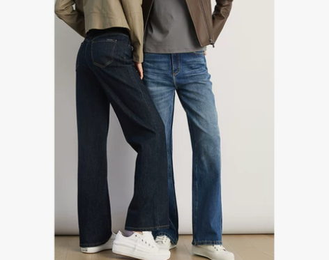 阔腿裤牛仔裤 牛仔裤长裤畅点徐ChangD...