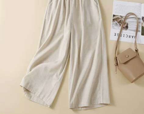 【88狂欢价】大码棉麻裤女夏季薄款妈妈宽松...