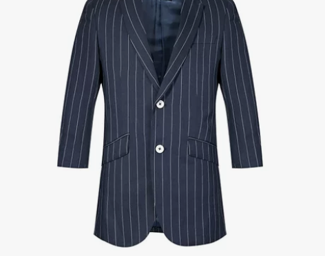 太平鸟正品 休闲条纹西装男/修身韩版便服B...