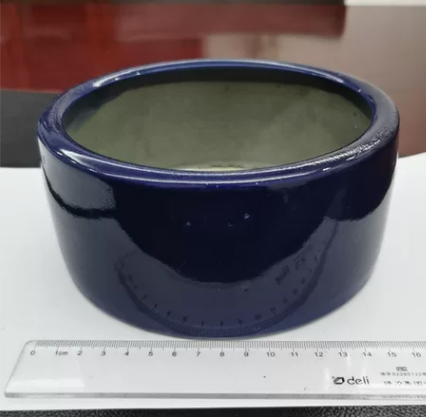 民国-创汇霁蓝釉香炉，全品，口径17，高7...