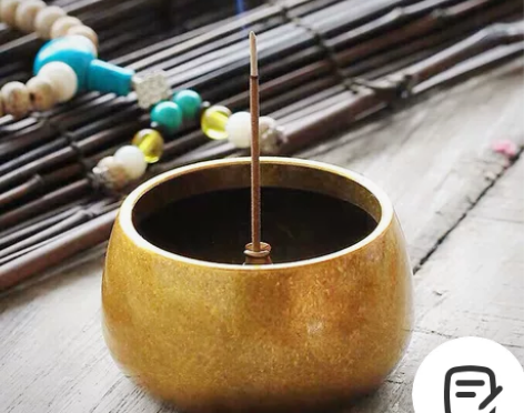 400g钵式纯铜香炉香薰手炉家用室内净化空...