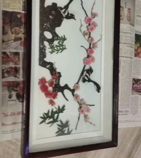 几十年前的天津工艺画立体画.大概长63.5...