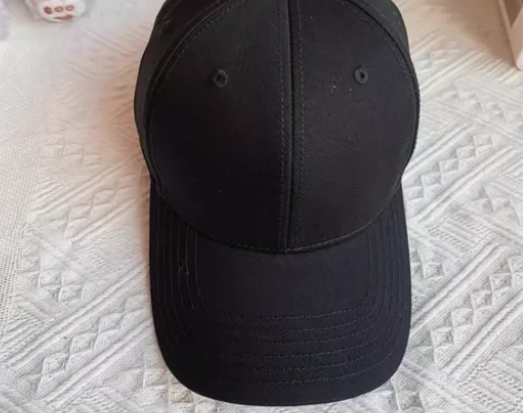 MUJI无印良品棒球帽黑色 硬顶加长加深日...