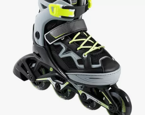 迪卡侬 儿童轮滑鞋直排可调节溜冰鞋滑冰旱冰...