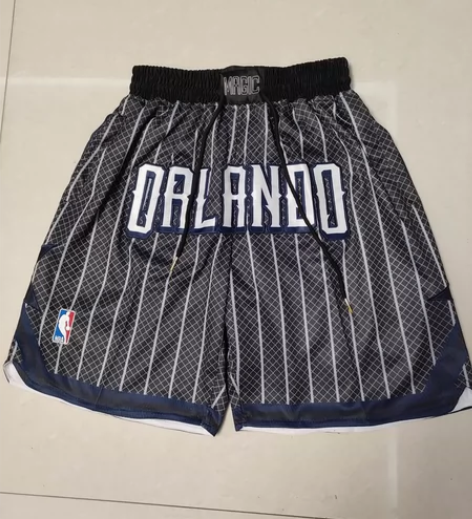 魔术队JUSTDON短裤黑色刺绣运动短裤男...