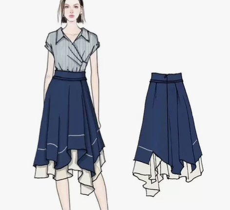 服装效果图代画，服装款式图代画，电子版代画...