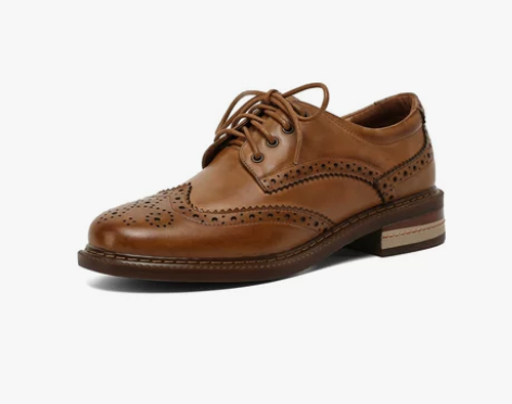 一品麒麟英伦风复古小皮鞋女布洛克镂空雕花牛...