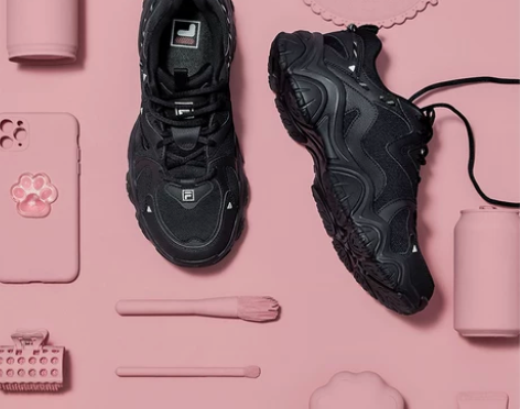 斐乐鞋 FILA 猫爪鞋4女鞋情侣老爹鞋黑...