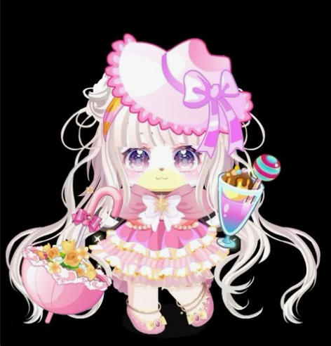 奥比岛 熊装 粉粉花香 洋气蝴蝶遮阳帽1 ...