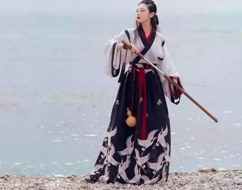 全新,月上梢原创汉服女仙鹤晋制晋襦 有掉尸...