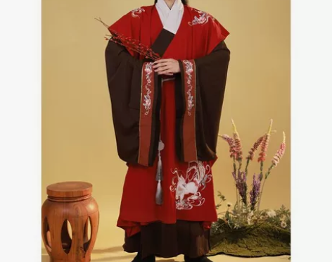 耀春画扇乘黄联名款原创汉服明制道袍搭护男花...