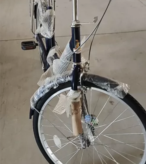 凤凰24单速自行车，深蓝色，粉白色 ，带车...