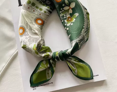 100%桑蚕丝真丝小方巾女春秋2023新款...