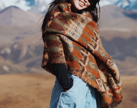 复古民族风雪山西藏川西旅游拍照毛毯保暖披肩...