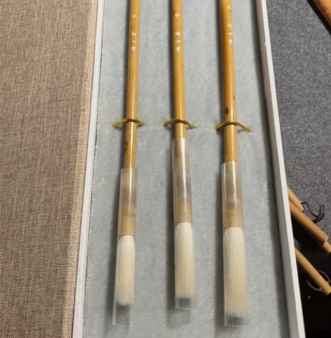 问心堂 顶级细嫩光锋纯羊毫毛笔 囤了两套...