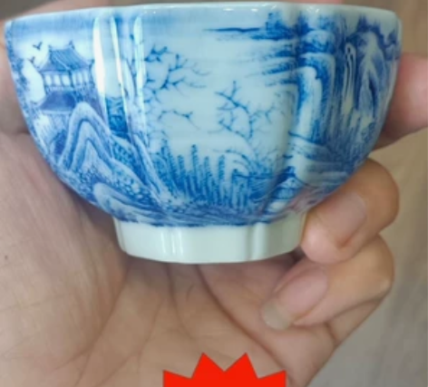 墨舍柴窑 八方山水 全新手绘，发色一流  ...