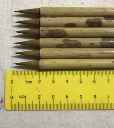 【3支一组定制抄经小楷纯尾狼毫】天然斑竹纯...