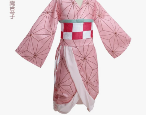 多肉君 鬼灭之刃COS服灶门弥豆子和服萝莉...