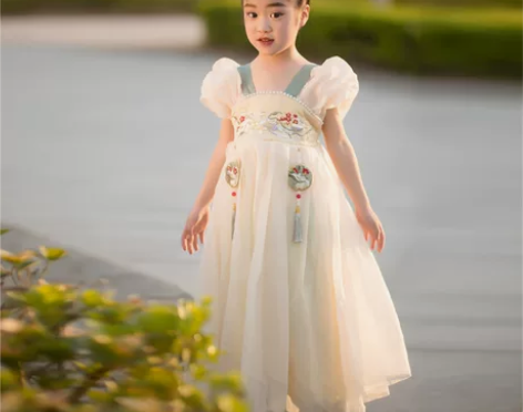 汉服女童公主裙春夏款古装中国风超仙连衣裙女...