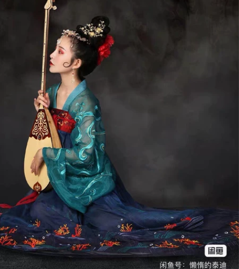 都城南庄汉服 觅海记 齐胸襦裙绣花印花下裙...