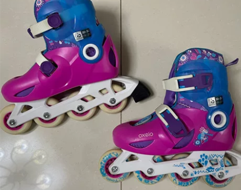 正品迪卡侬OXELO 大童儿童运动四轮轮滑...