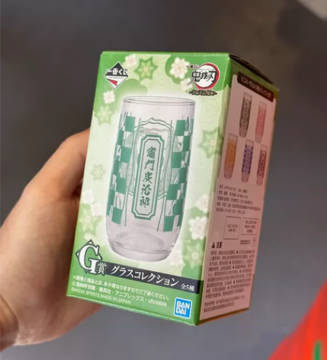 万代一番赏鬼灭之刃手办G赏杯子 玻璃杯，五...