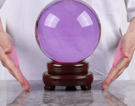 紫色水晶球玻璃球酒柜玄关室办公桌隔断客厅家...