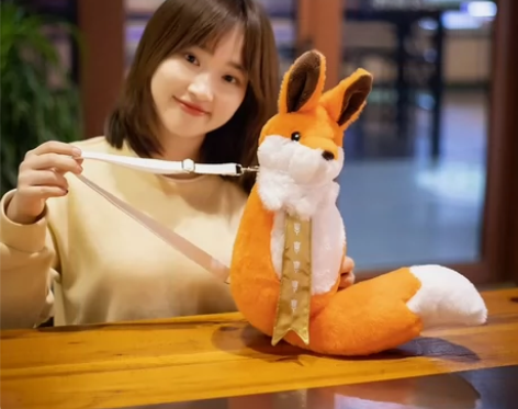 光遇cos小狐狸公仔毛绒玩具周边斜跨包单双...