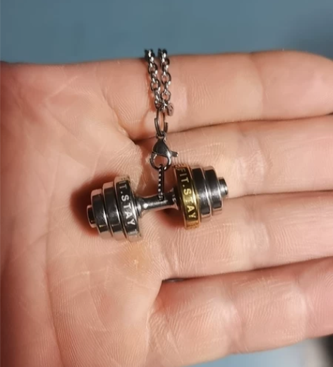 哑铃项链「旋动杠铃片」RAWNESS美国契...