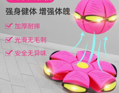 弹力踩踩球变形飞碟球脚踩变形发光弹跳球儿童...