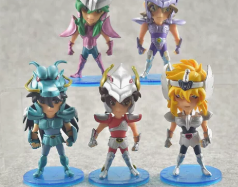 圣斗士星矢5款Q版天马仙女天蝎白羊座手办公...