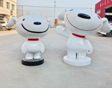 网红卡通玻璃钢狗雕塑公仔狗吉祥物模型客厅商...