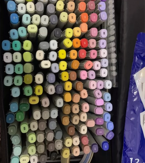 因卡美软头马克笔套装 160色酒精油性双头...