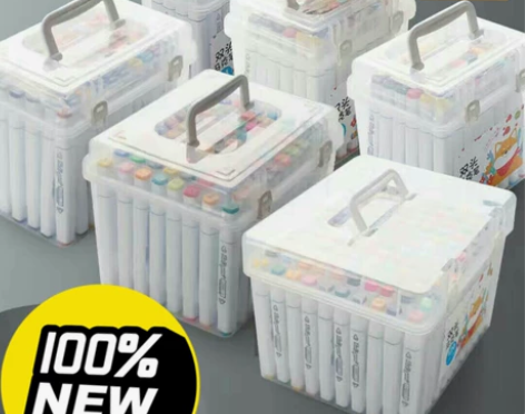 【超市不做了】120色儿童双头彩色马克笔套...