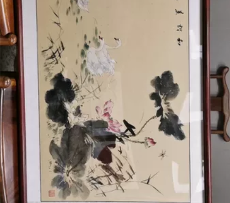 本人手绘小写意花鸟画《和谐美满》横幅国画荷花天鹅,裱好绫布菠... 本人手绘小写意花鸟画《和谐美满》横幅国画荷花天鹅,裱好绫布菠...