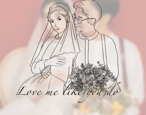 婚礼请柬logo剪影设计q版手绘头像定制卡...