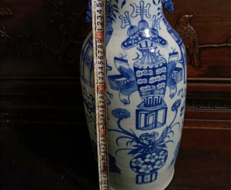 精品青花平升三级大瓶，画工精细， 存世很少...