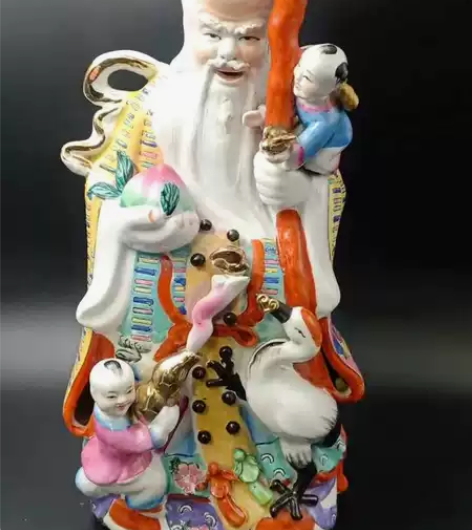 老瓷器老佛像老佛像老瓷器 福禄寿三尊 ，很...