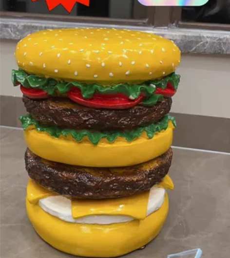 不能吃只能坐的凳子 汉堡包凳 超有趣的创意...