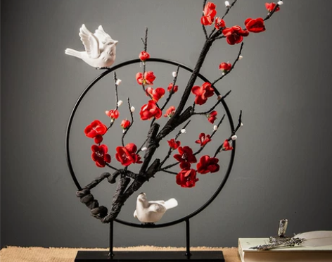 新中式家里电视酒柜装饰品家居书房玄关小摆设...